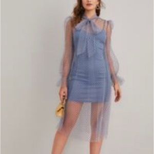 Tulle blue dress